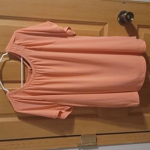 Coral peach dressy top